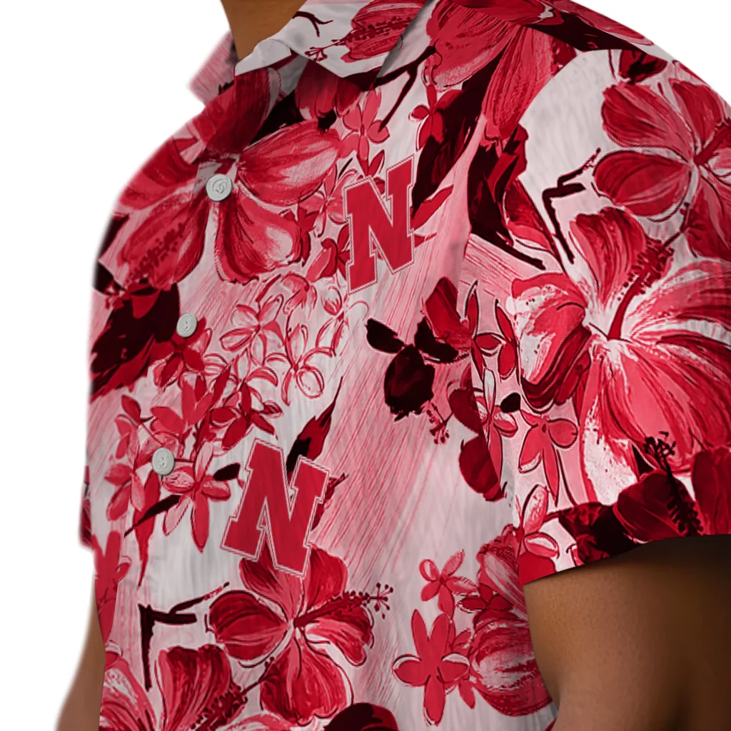 Nebraska Cornhuskers Hawaiian Shirt - Hibiscus Arrangement nebraska cornhuskers hibiscus arrangement red hawaiian shirts trendy