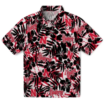 nebraska cornhuskers hibiscus overlay hawaiian shirts best selling