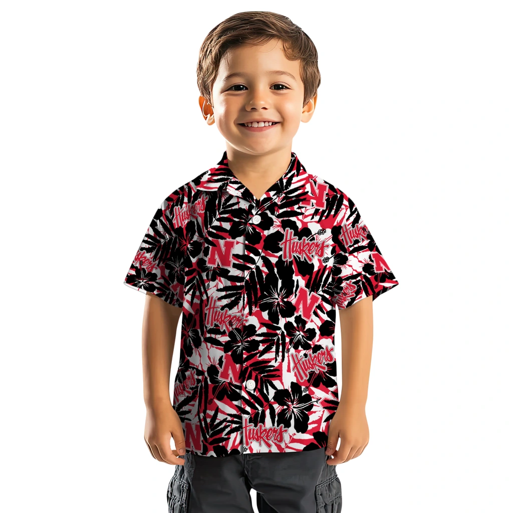 Nebraska Cornhuskers Hawaiian Shirt - Hibiscus Overlay nebraska cornhuskers hibiscus overlay hawaiian shirts top rated