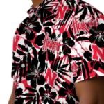 Nebraska Cornhuskers Hawaiian Shirt – Hibiscus Overlay