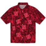Nebraska Cornhuskers Hawaiian Shirt – Leaf Outline