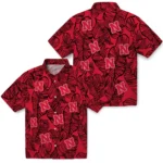 Nebraska Cornhuskers Hawaiian Shirt – Leaf Outline