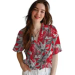 Nebraska Cornhuskers Hawaiian Shirt – Palm Leaves