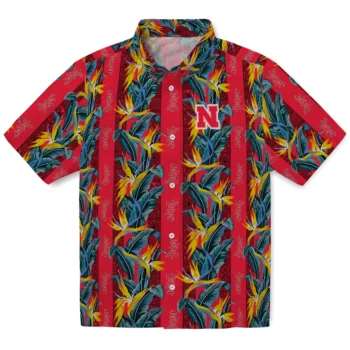nebraska cornhuskers paradise vines red hawaiian shirts best selling