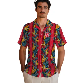 nebraska cornhuskers paradise vines red hawaiian shirts fashion forward