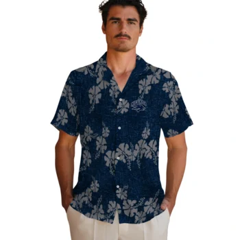 nevada wolf pack hibiscus petals blue hawaiian shirts fashion forward