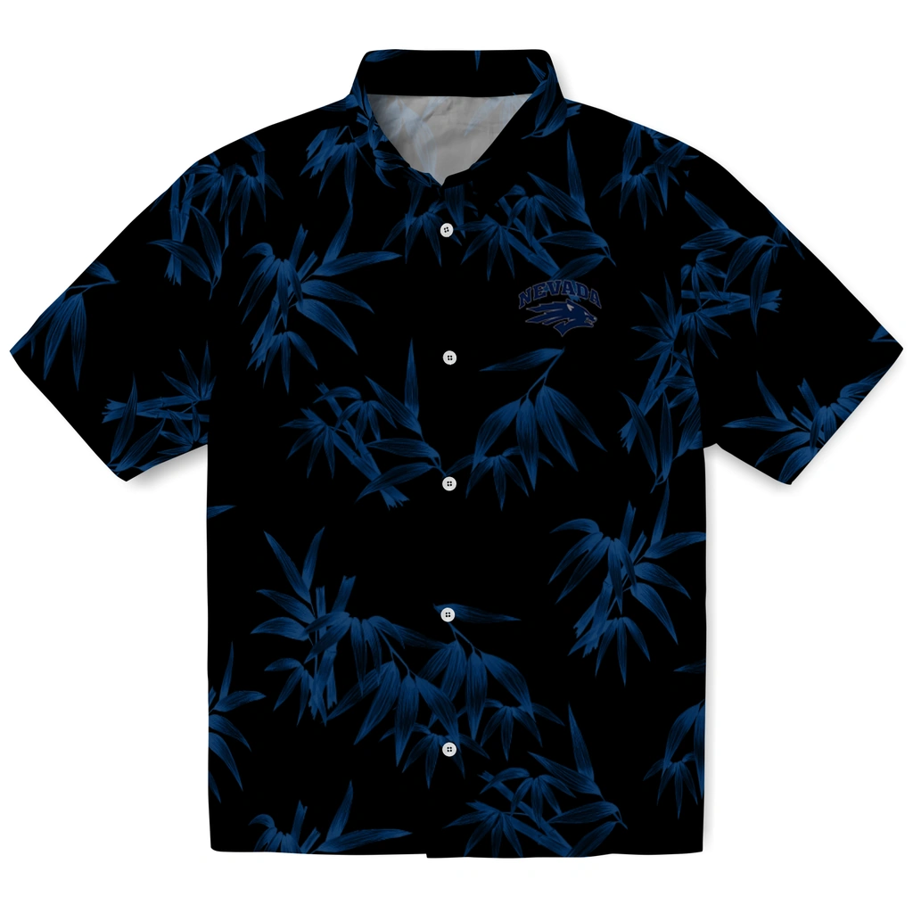 Nevada Wolf Pack Hawaiian Shirt - Bamboo Branches nevada wolf pack bamboo branches blue black hawaiian shirts best selling