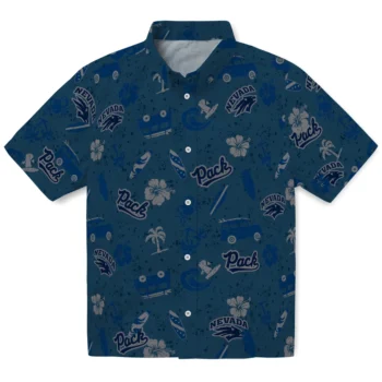 nevada wolf pack beach vibe navy hawaiian shirts best selling