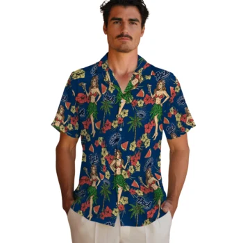 nevada wolf pack hawaiian girls design blue hawaiian shirts fashion forward