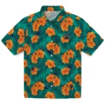 Nevada Wolf Pack Hawaiian Shirt – Hibiscus and Palm Leaves