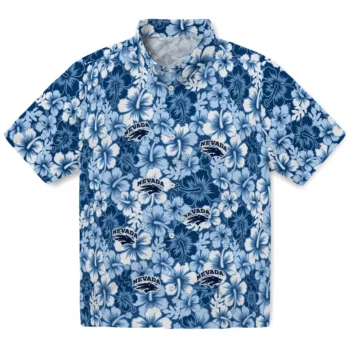 nevada wolf pack hibiscus blooms blue hawaiian shirts best selling