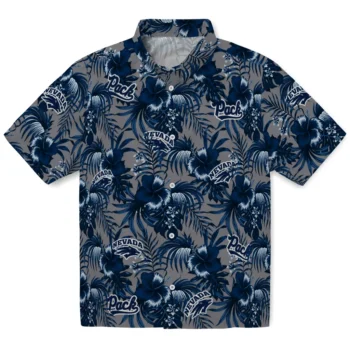 nevada wolf pack hibiscus exotic blue hawaiian shirts best selling