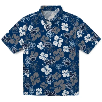nevada wolf pack hibiscus bloom blue hawaiian shirts best selling