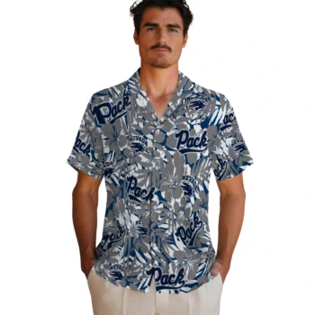 nevada wolf pack hibiscus overlay hawaiian shirts fashion forward