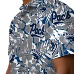Nevada Wolf Pack Hawaiian Shirt – Hibiscus Overlay