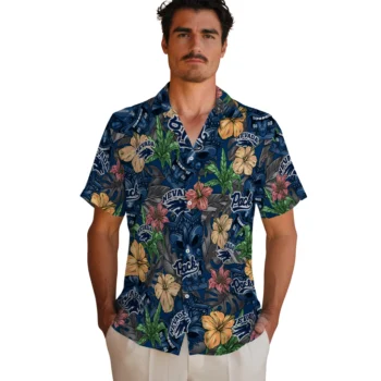 nevada wolf pack tiki jungle blue hawaiian shirts fashion forward