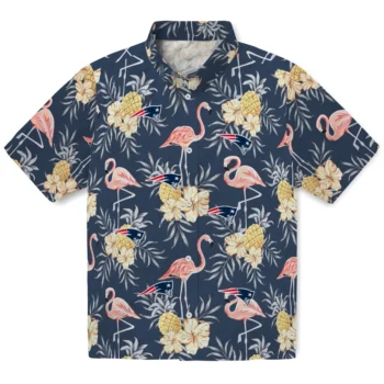 new england patriots flamingo hibiscus navy hawaiian shirts best selling