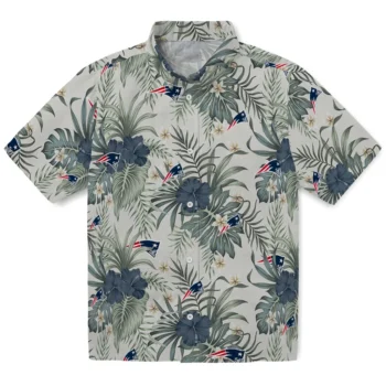 new england patriots hibiscus designs beige hawaiian shirts best selling