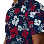 New England Patriots Hawaiian Shirt – Hibiscus Flower Design