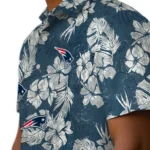 New England Patriots Hawaiian Shirt – Hibiscus Flowers