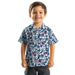 New England Patriots Hawaiian Shirt – Hibiscus Motif