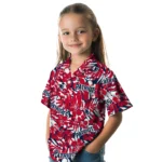 New England Patriots Hawaiian Shirt – Hibiscus Overlay