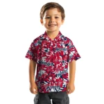 New England Patriots Hawaiian Shirt – Hibiscus Overlay