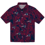 New England Patriots Hawaiian Shirt – Leaf Outline