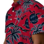 New England Patriots Hawaiian Shirt – Palm Sunset