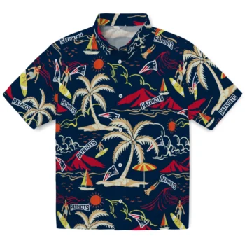 new england patriots palm tree island blue hawaiian shirts best selling