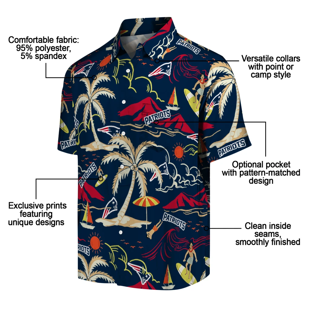 New England Patriots Hawaiian Shirt - Palm Tree Island new england patriots palm tree island blue hawaiian shirts new arrival