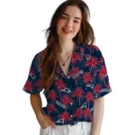 New England Patriots Hawaiian Shirt – Palm Tree Motif