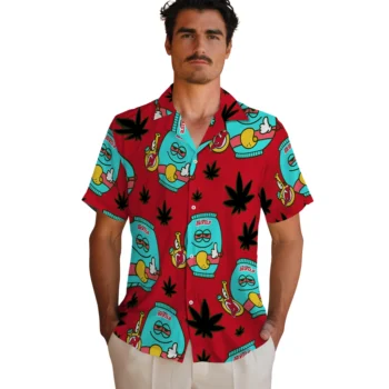 new jersey devils bong smile red hawaiian shirts fashion forward