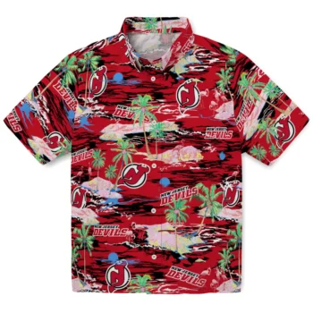new jersey devils flamingo retreat red hawaiian shirts best selling