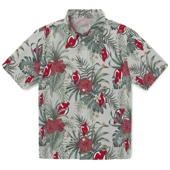 new jersey devils hibiscus designs beige hawaiian shirts best selling
