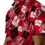 New Jersey Devils Hawaiian Shirt – Hibiscus Flower Design