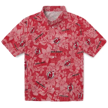new jersey devils hibiscus oasis red hawaiian shirts best selling