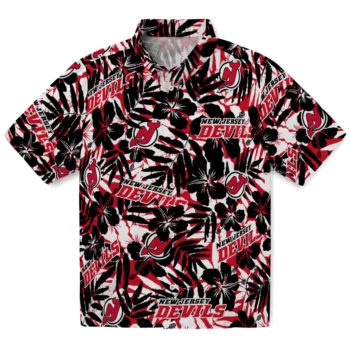 new jersey devils hibiscus overlay hawaiian shirts best selling