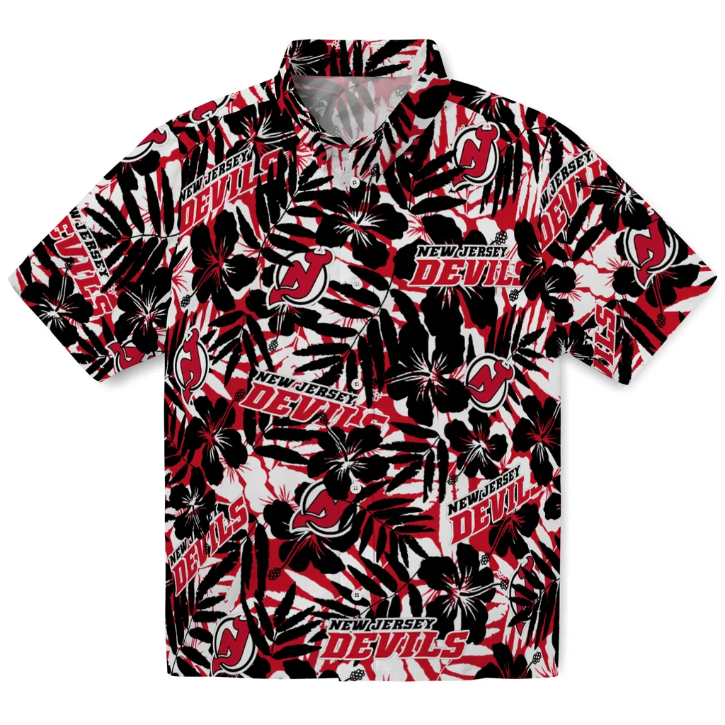 New Jersey Devils Hawaiian Shirt - Hibiscus Overlay new jersey devils hibiscus overlay hawaiian shirts best selling