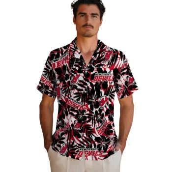 new jersey devils hibiscus overlay hawaiian shirts fashion forward