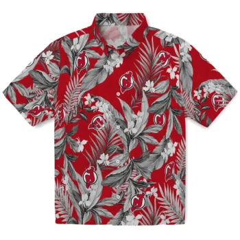 new jersey devils palm leaves red hawaiian shirts best selling