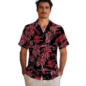 new jersey devils palm sunset hawaiian shirts fashion forward