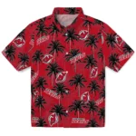 New Jersey Devils Hawaiian Shirt – Palm Tree Motif