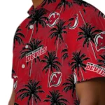 New Jersey Devils Hawaiian Shirt – Palm Tree Motif