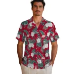 New Mexico Lobos Hawaiian Shirt – Flamingo and Hibiscus