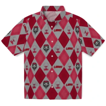new mexico lobos balloon plaid red hawaiian shirts best selling