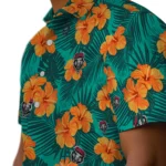 New Mexico Lobos Hawaiian Shirt – Hibiscus and Palm Leaves