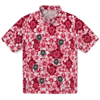 new mexico lobos hibiscus blooms red hawaiian shirts best selling