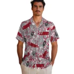 New Mexico Lobos Hawaiian Shirt – Hibiscus Overlay