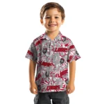 New Mexico Lobos Hawaiian Shirt – Hibiscus Overlay